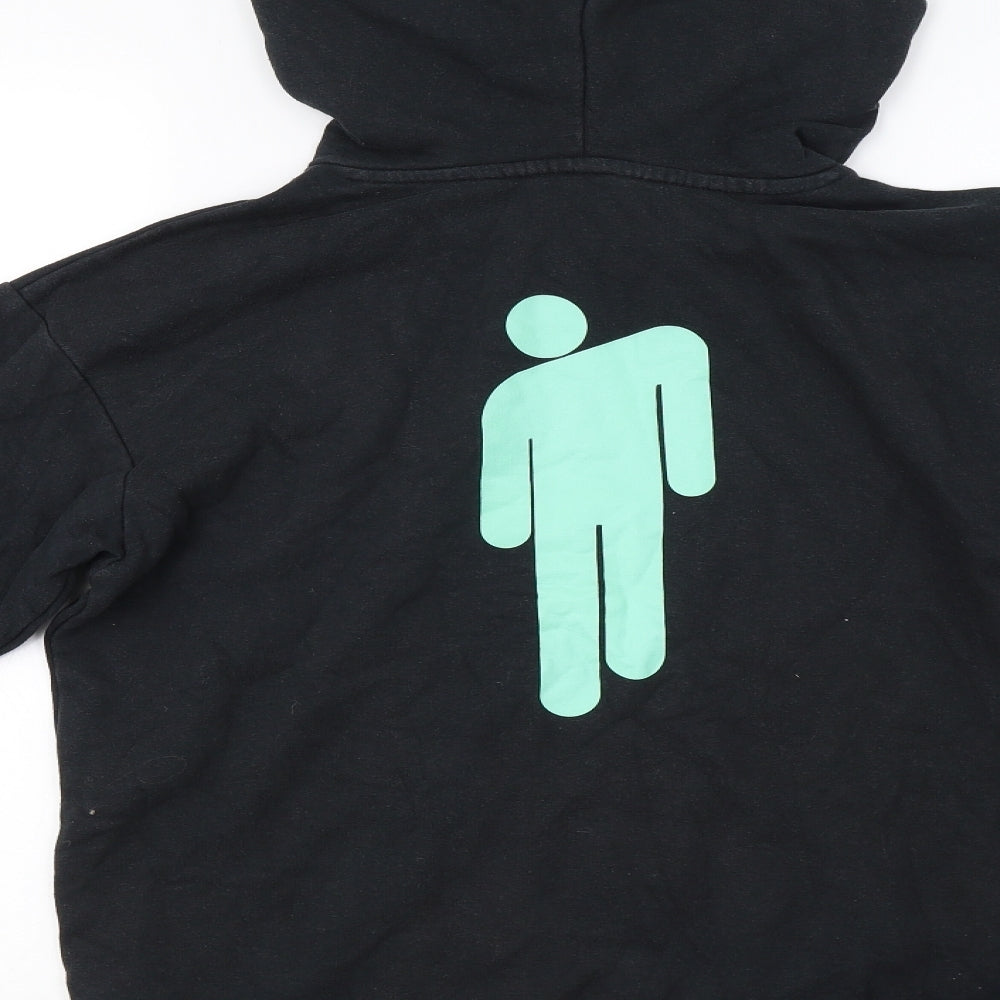 H&M Girls Black   Pullover Hoodie Size 12-13 Years  - Billie Eilish