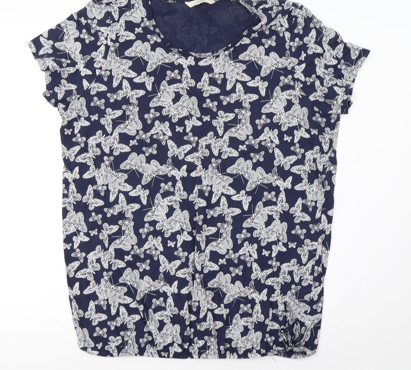 George Womens Blue   Basic Blouse Size 16  - Butterfly Print