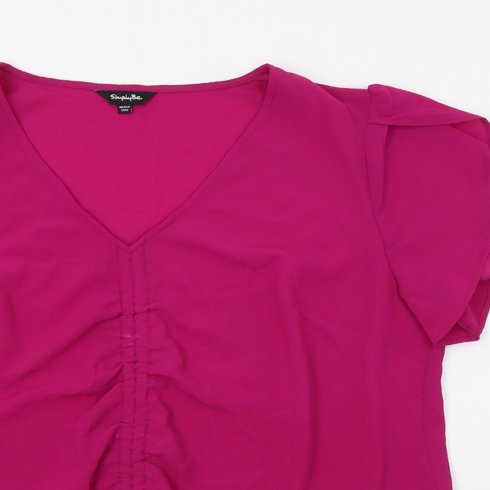 Simply Be Womens Purple   Basic Blouse Size 16