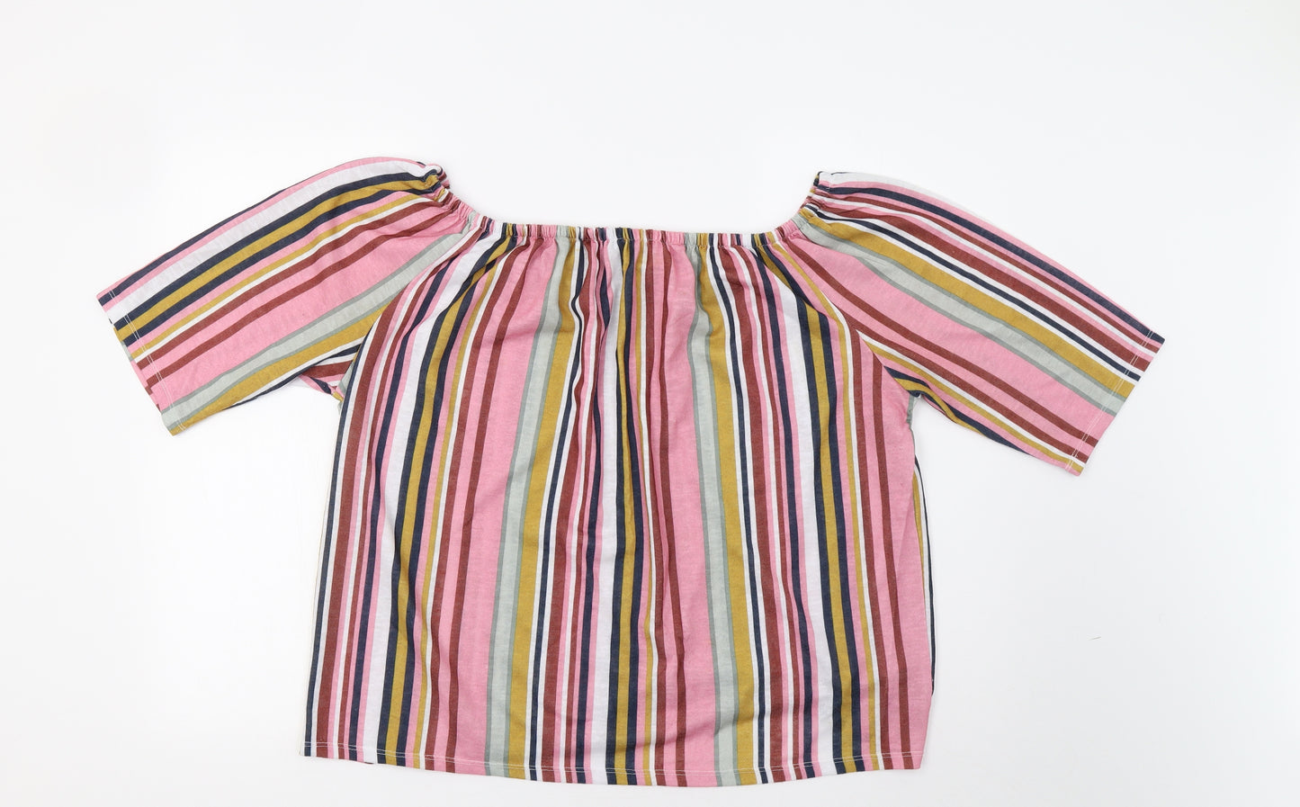 George Womens Multicoloured Striped  Basic Blouse Size 16
