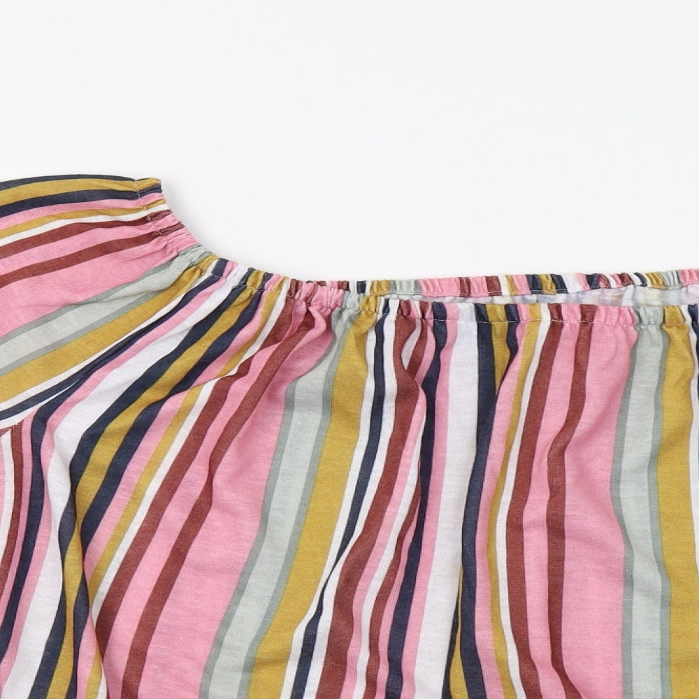 George Womens Multicoloured Striped  Basic Blouse Size 16