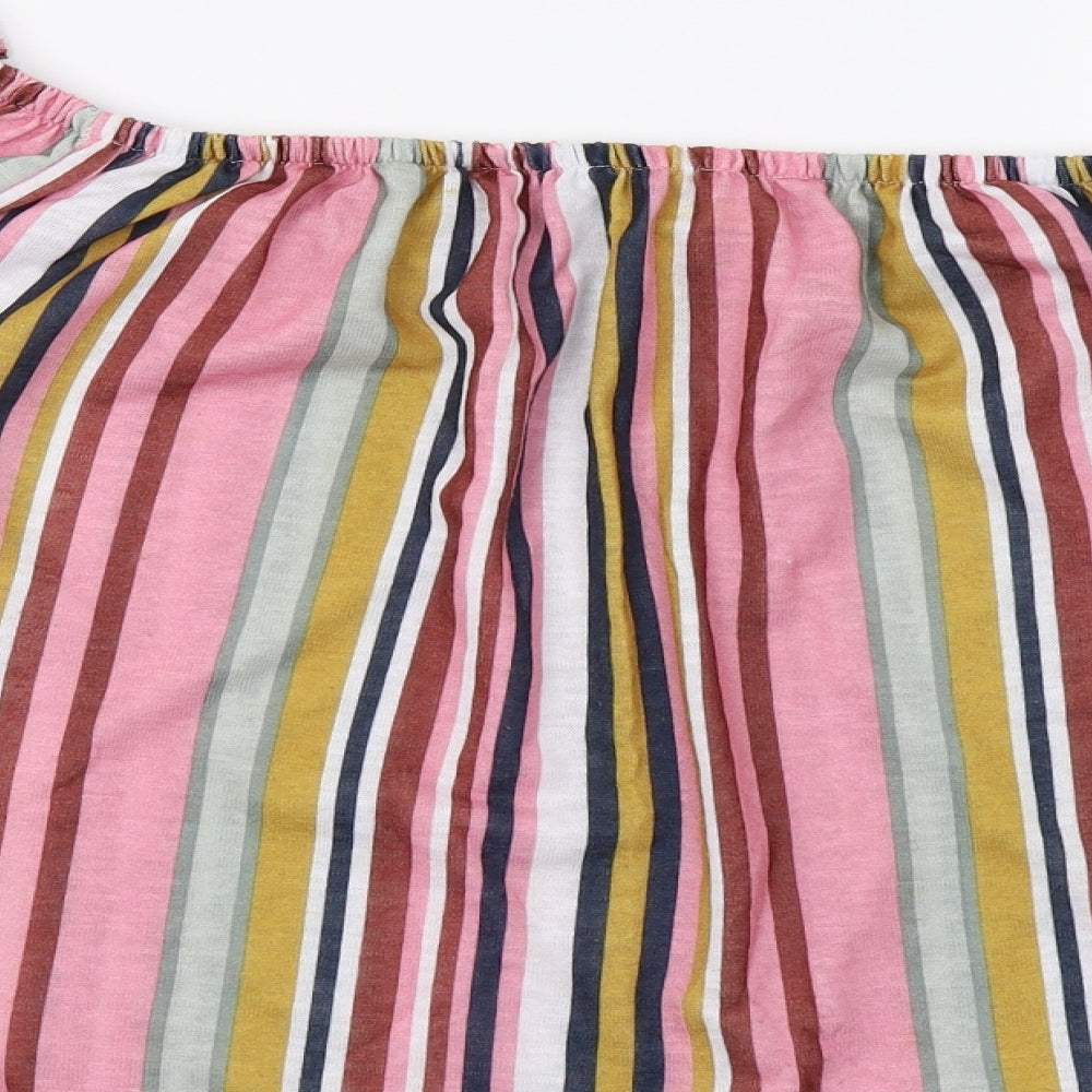 George Womens Multicoloured Striped  Basic Blouse Size 16