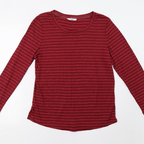 George Womens Red Striped  Basic Polo Size 14