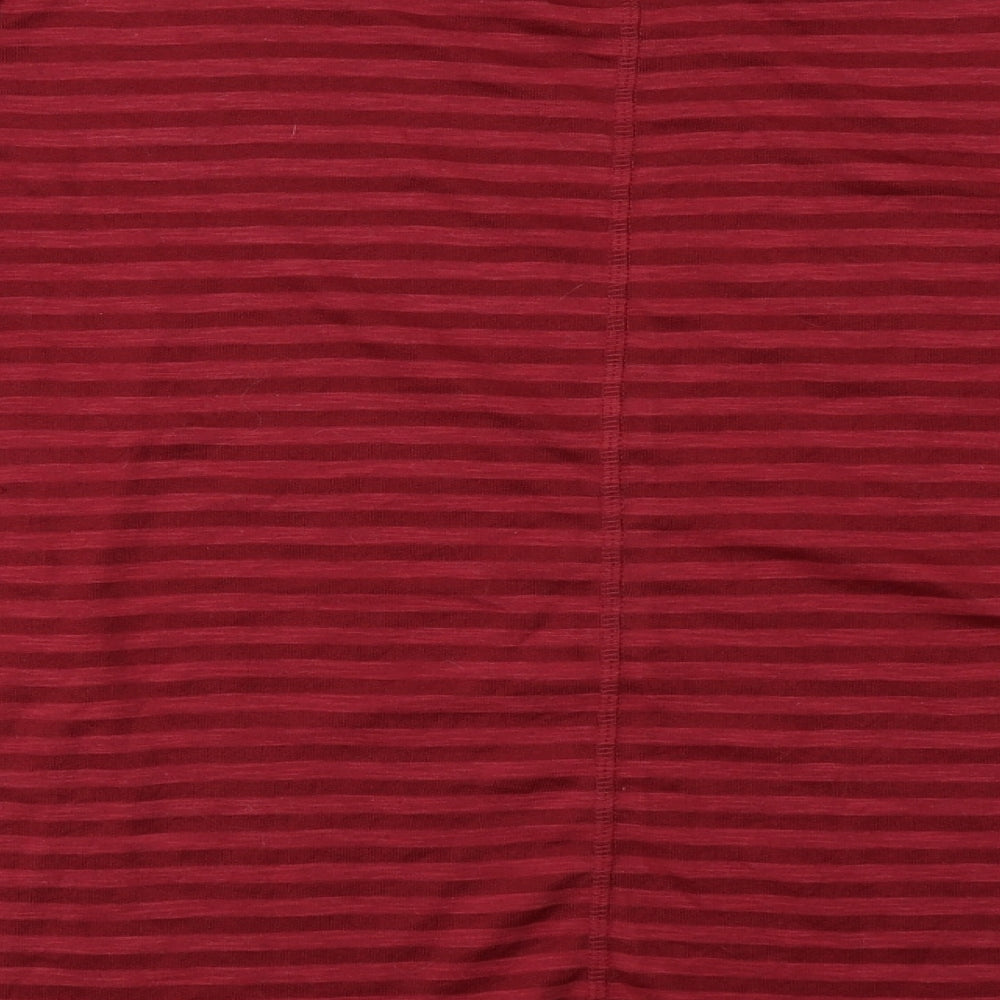 George Womens Red Striped  Basic Polo Size 14