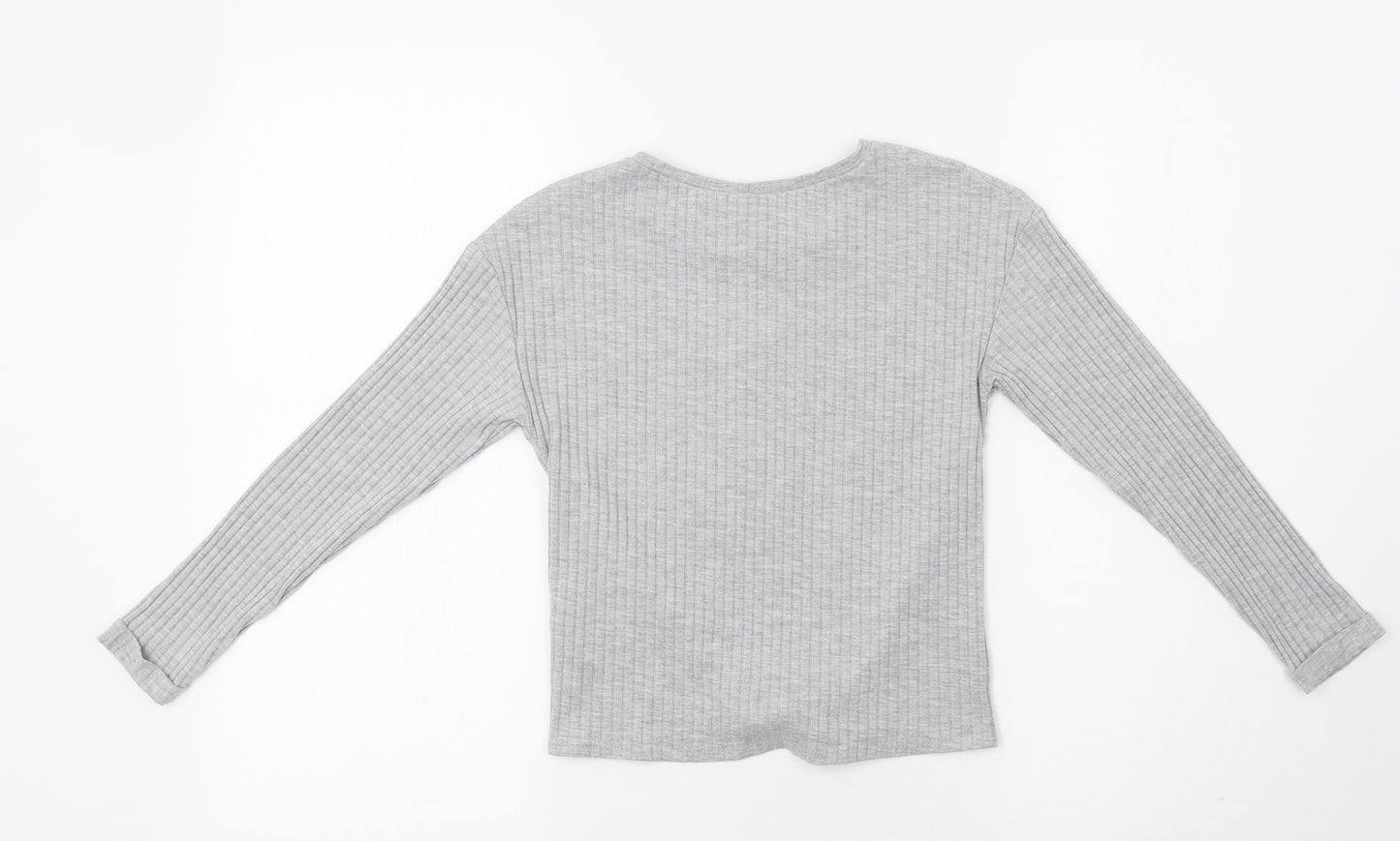 TU Girls Grey   Basic Blouse Size 9 Years  - Star