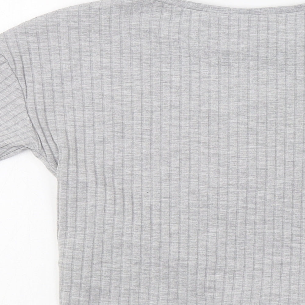 TU Girls Grey   Basic Blouse Size 9 Years  - Star