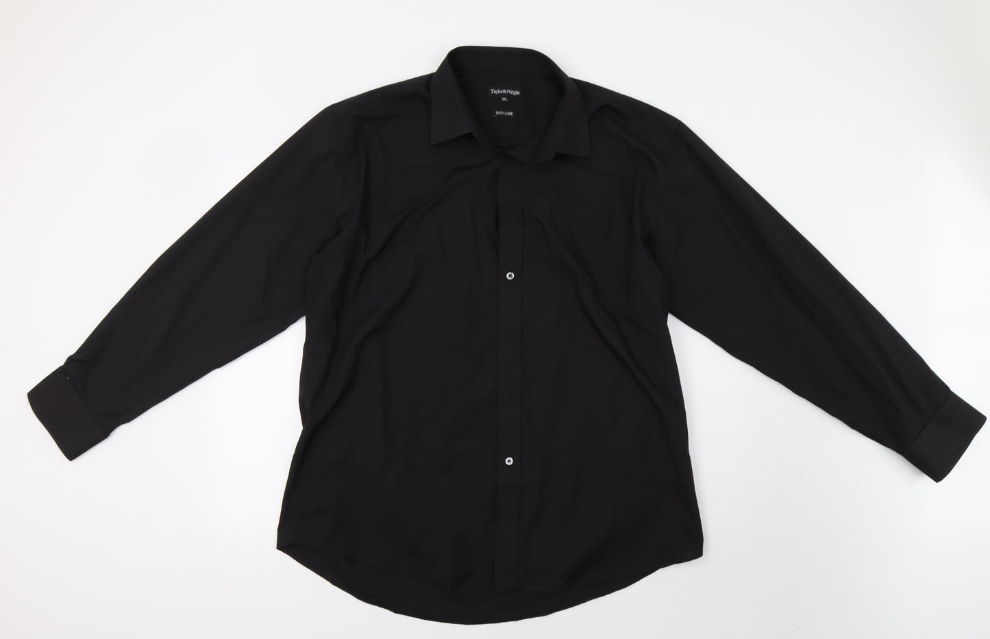 Taylor & Wright Mens Black    Dress Shirt Size 17.5