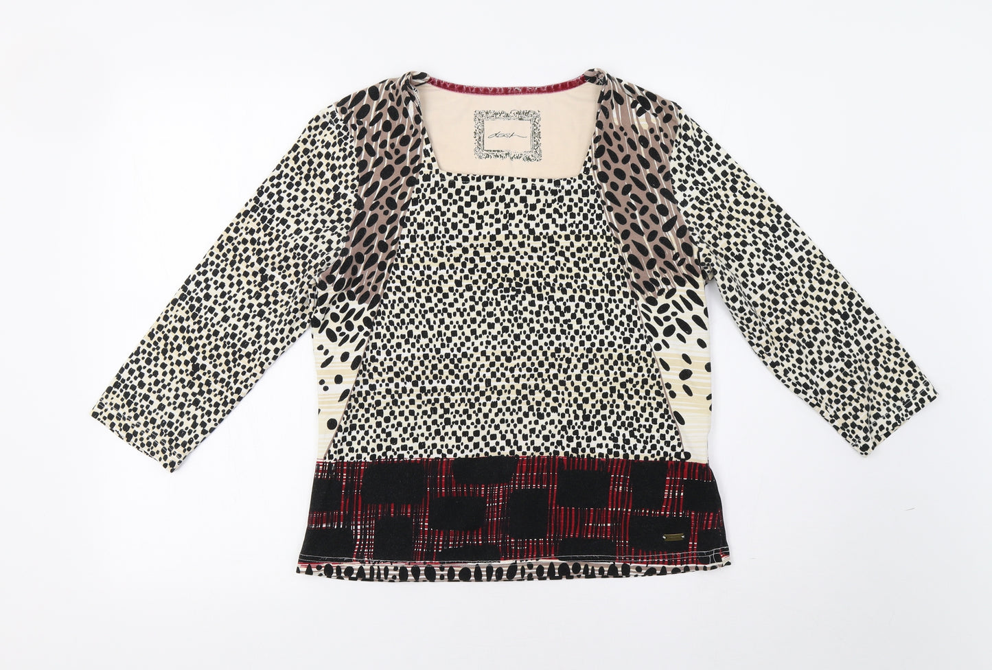DASH Womens Brown Animal Print  Camisole Blouse Size 12