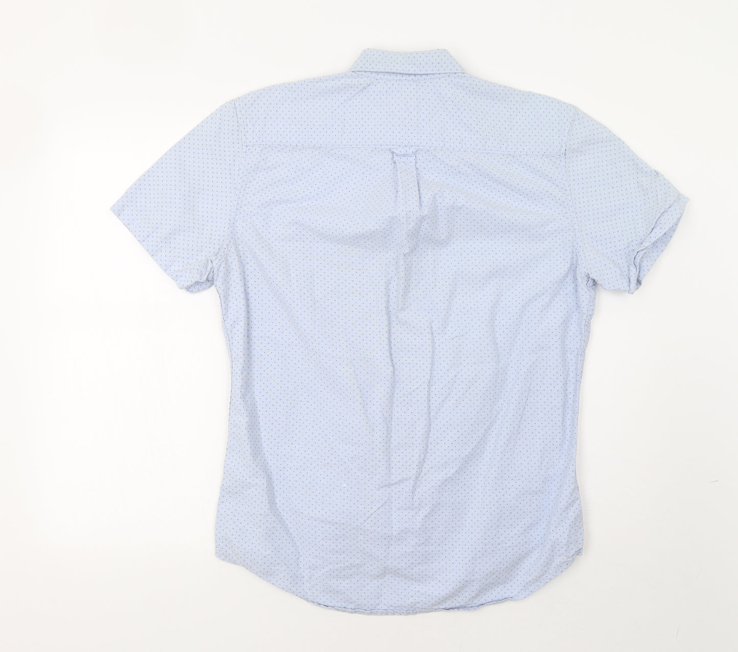 Burton Mens Blue Polka Dot   Button-Up Size M