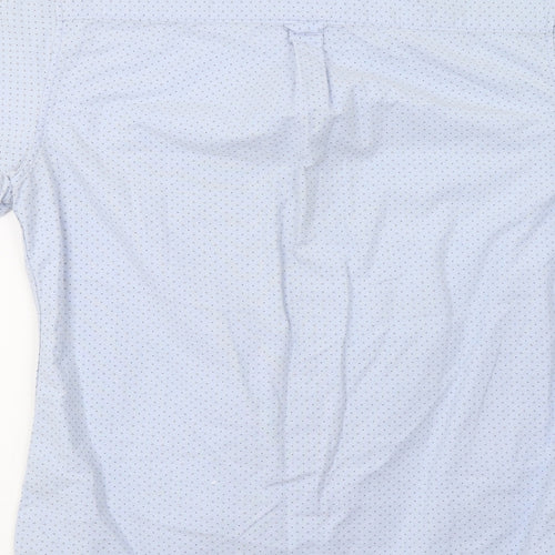 Burton Mens Blue Polka Dot   Button-Up Size M