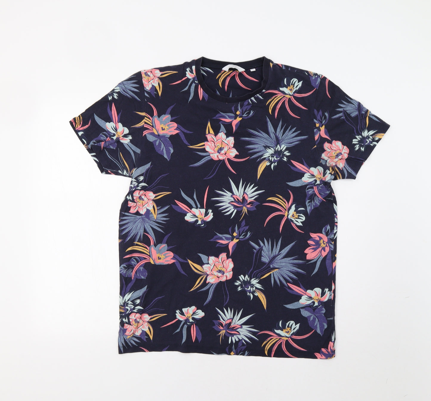 NEXT Mens Blue Floral   T-Shirt Size L