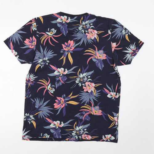 NEXT Mens Blue Floral   T-Shirt Size L