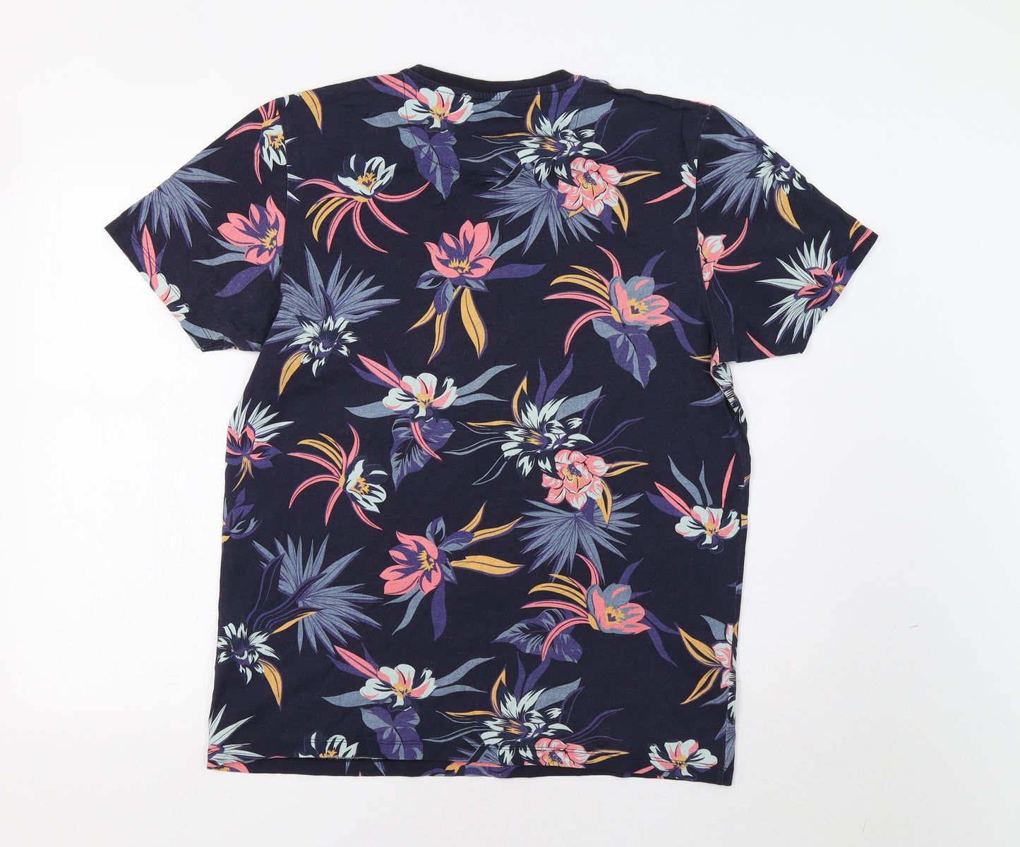 NEXT Mens Blue Floral   T-Shirt Size L