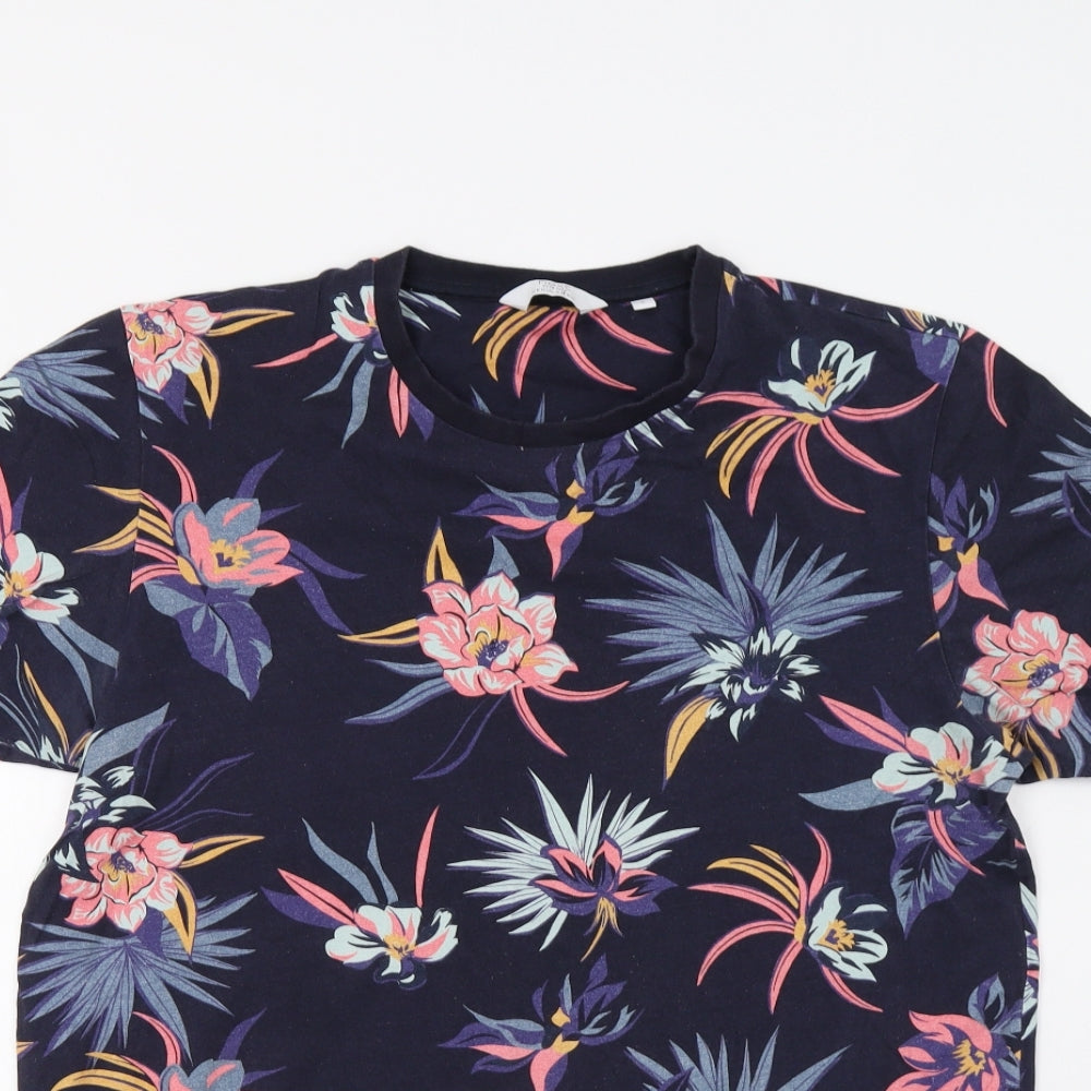 NEXT Mens Blue Floral   T-Shirt Size L