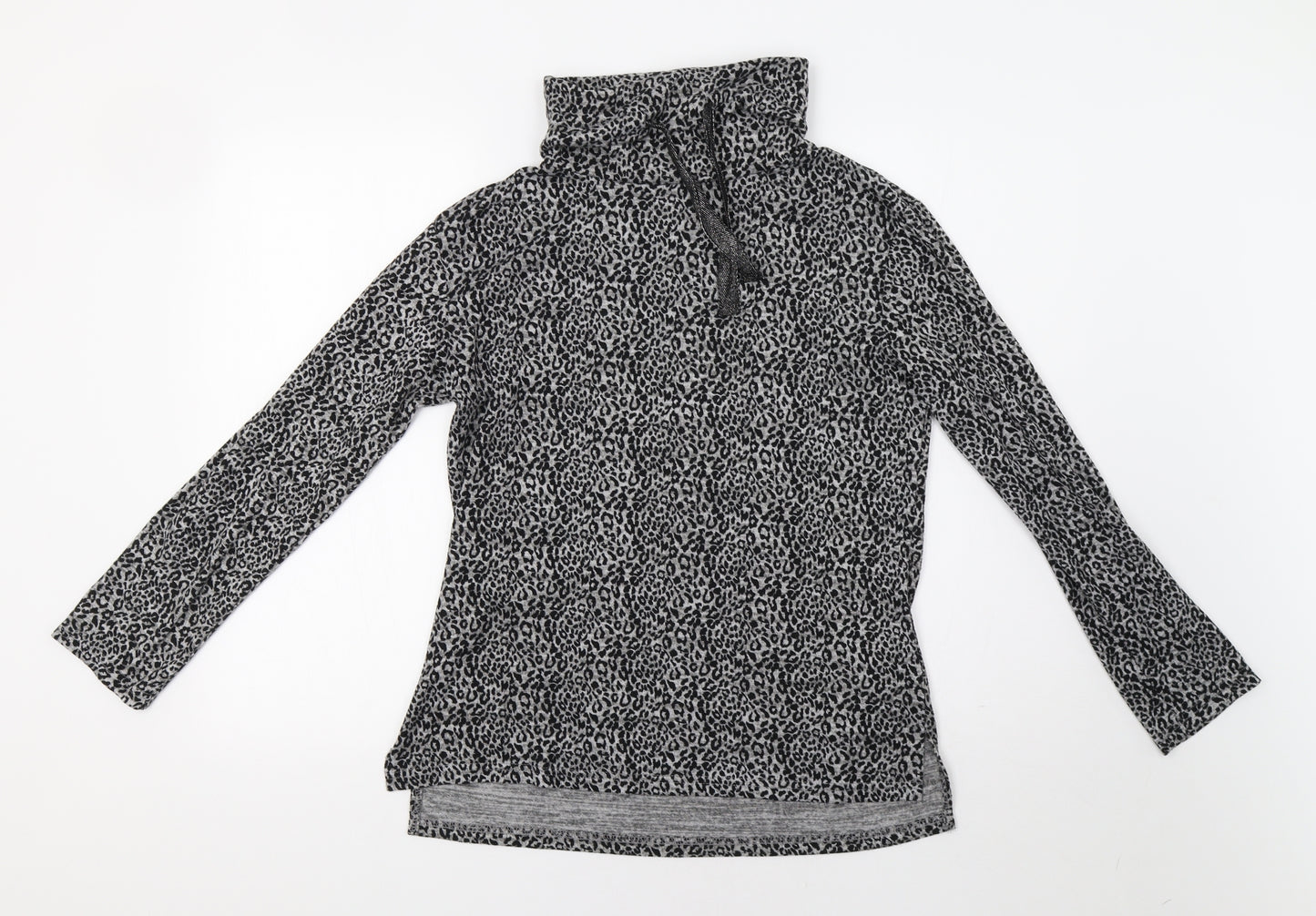 Primark Womens Grey Animal Print  Pullover Hoodie Size S