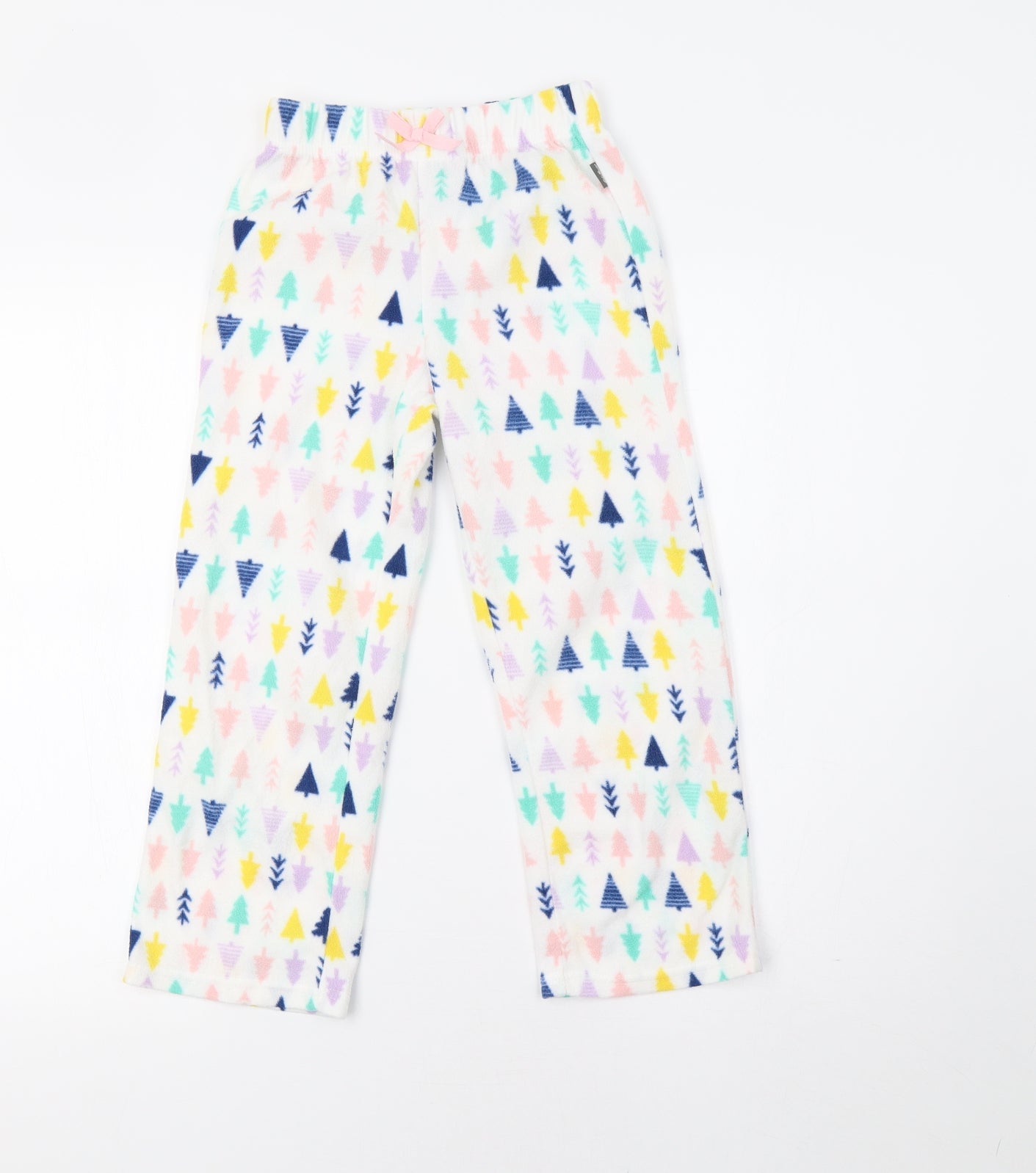 Eddie Bauer Girls White    Pyjama Pants Size 7-8 Years  - Christmas Tree Print
