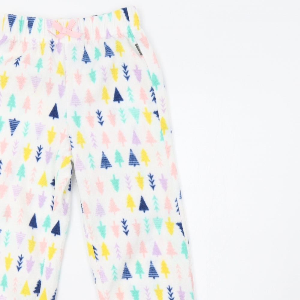 Eddie Bauer Girls White    Pyjama Pants Size 7-8 Years  - Christmas Tree Print