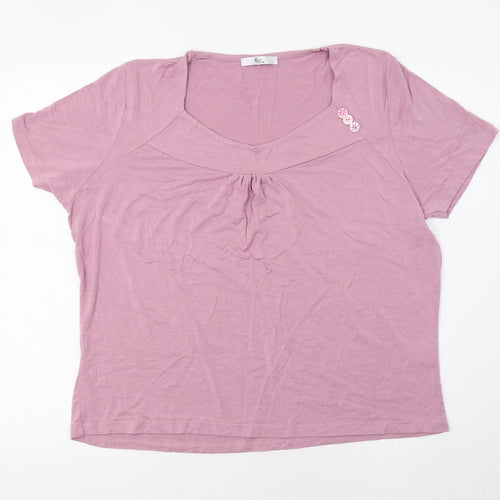 Klass Collection Womens Pink   Basic Blouse Size L