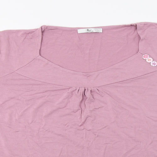 Klass Collection Womens Pink   Basic Blouse Size L