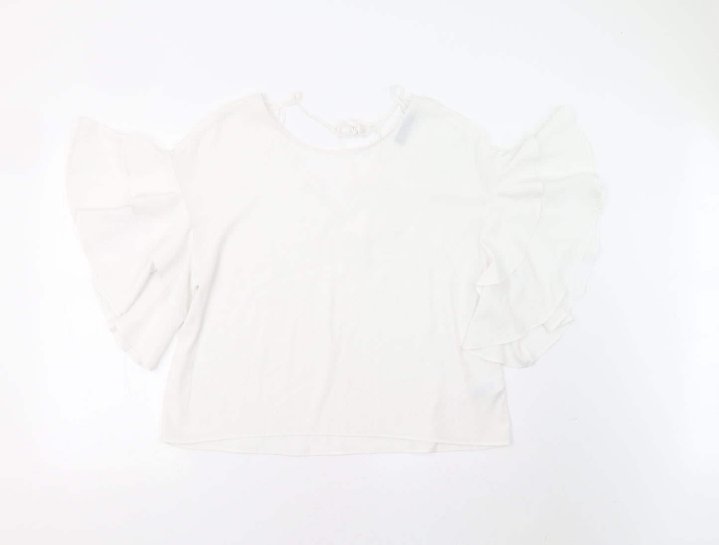 M&S Womens White   Basic Blouse Size 14