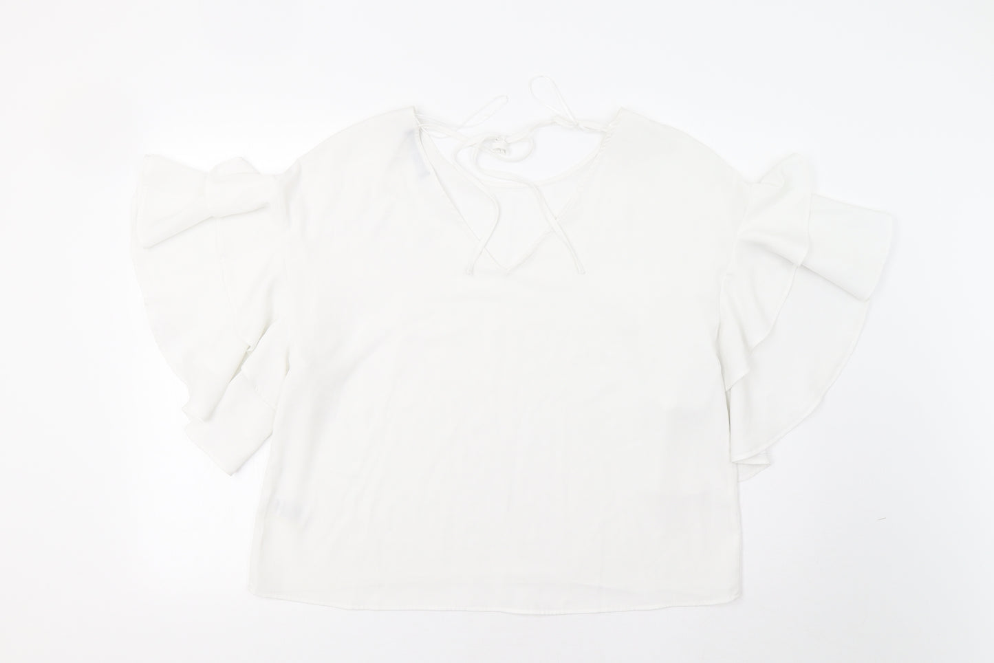 M&S Womens White   Basic Blouse Size 14