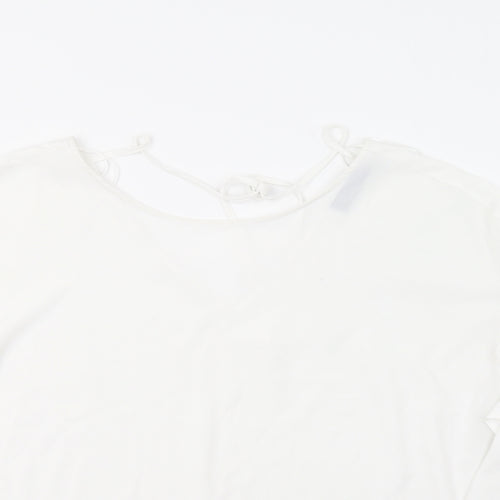 M&S Womens White   Basic Blouse Size 14