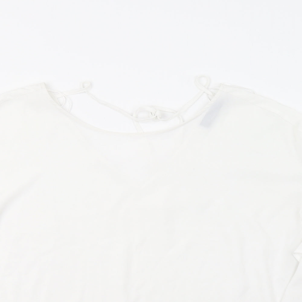 M&S Womens White   Basic Blouse Size 14
