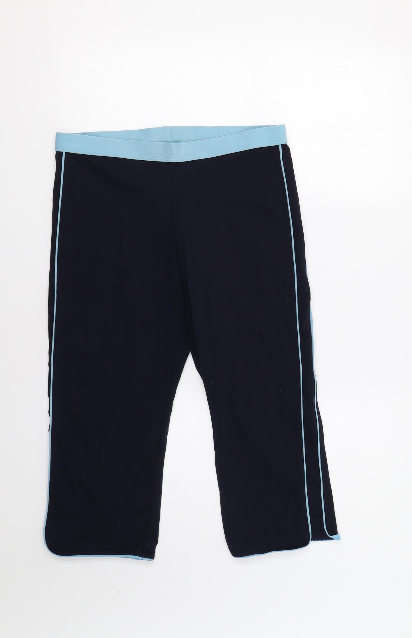 M&S Womens Blue   Cropped Leggings Size 12 L20 in