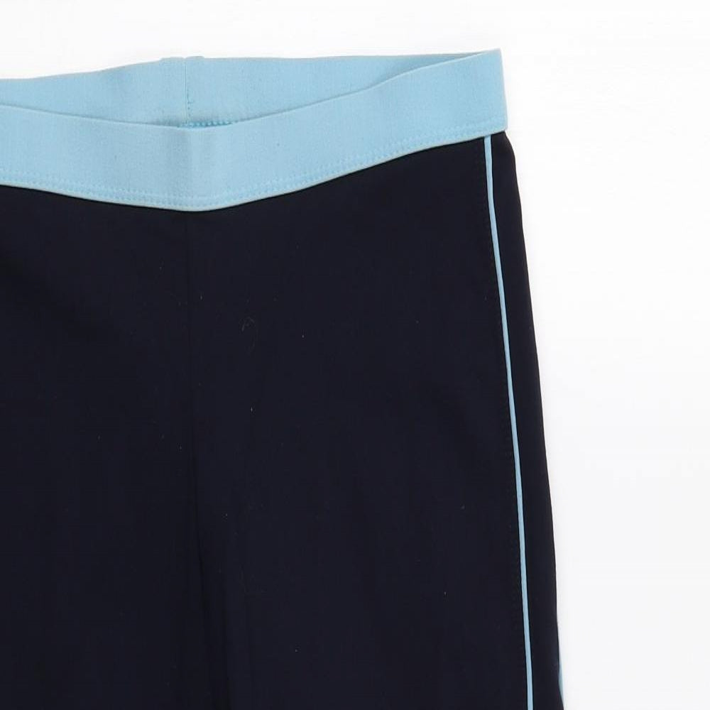 M&S Womens Blue   Cropped Leggings Size 12 L20 in