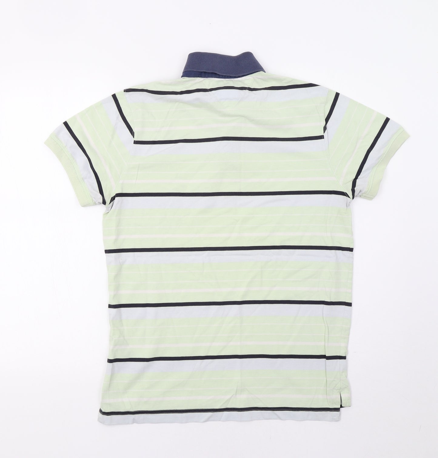 Tommy Hilfiger Mens Green Striped   Polo Size M