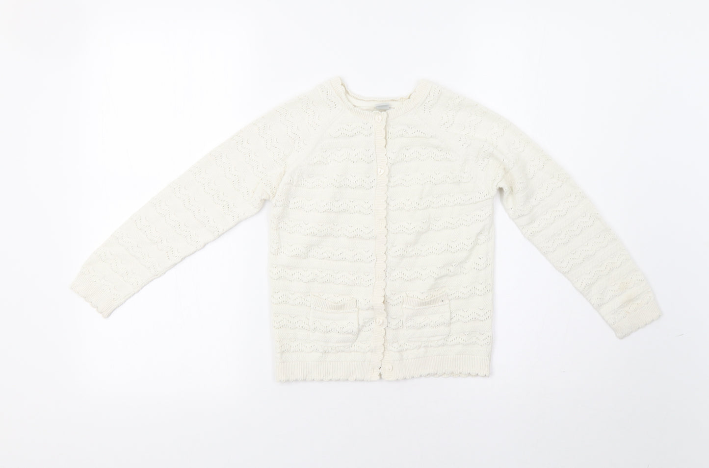 TU Girls Ivory   Cardigan Jumper Size 6-7 Years