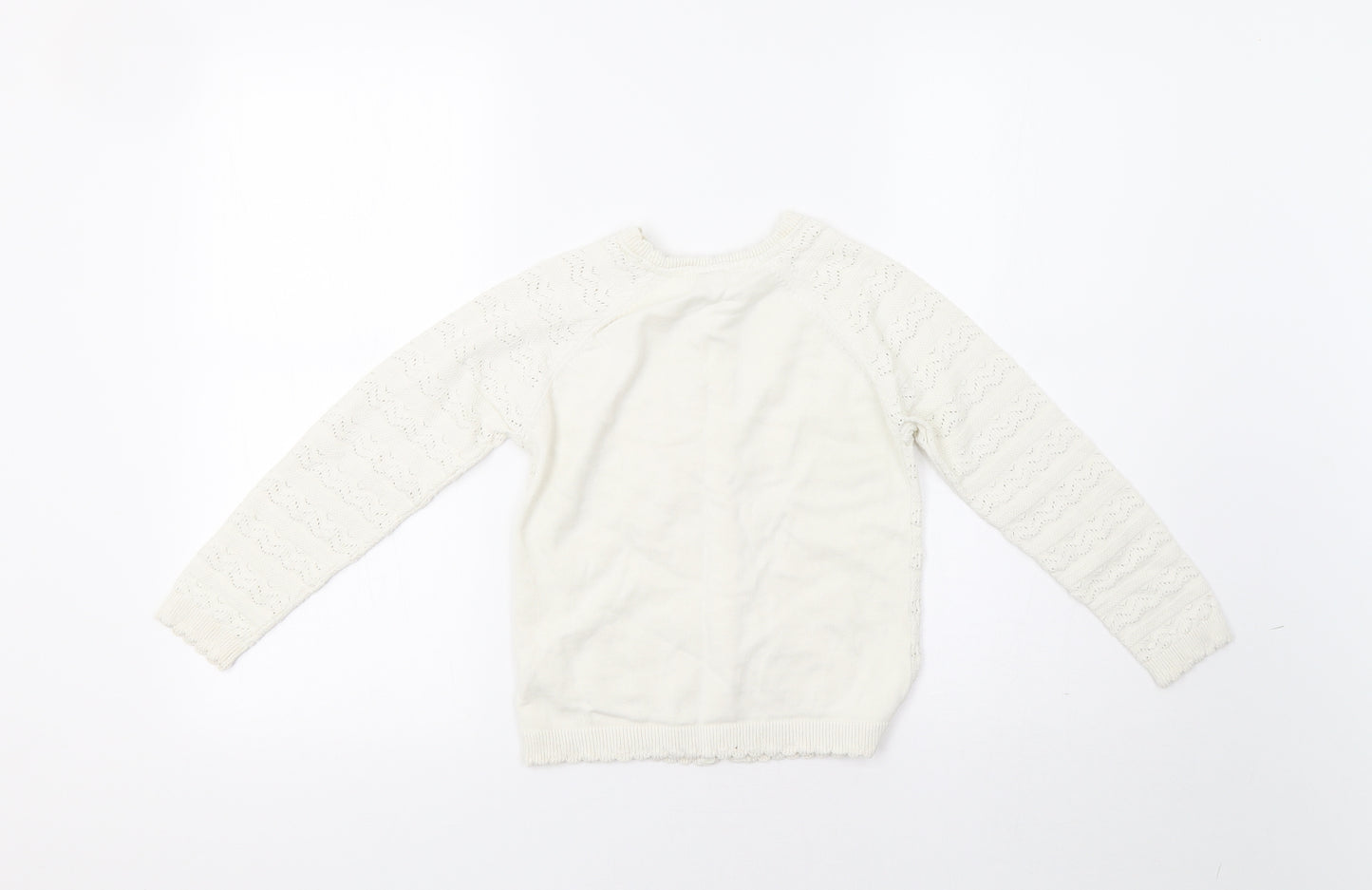 TU Girls Ivory   Cardigan Jumper Size 6-7 Years