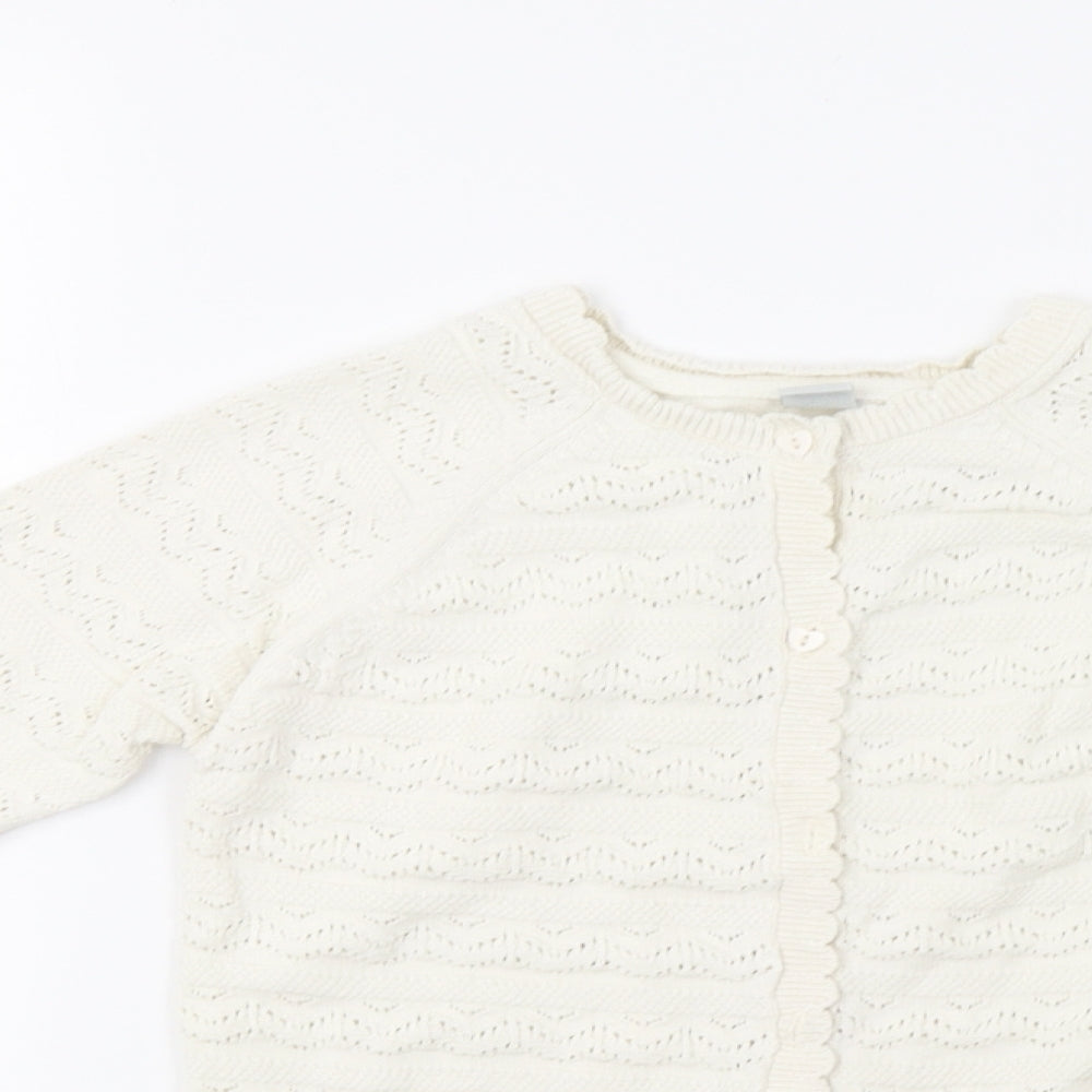 TU Girls Ivory   Cardigan Jumper Size 6-7 Years
