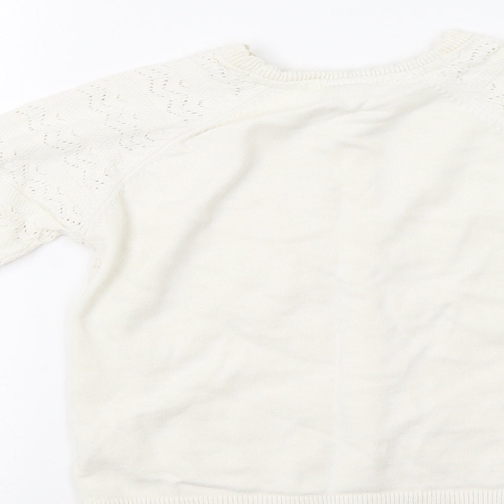 TU Girls Ivory   Cardigan Jumper Size 6-7 Years