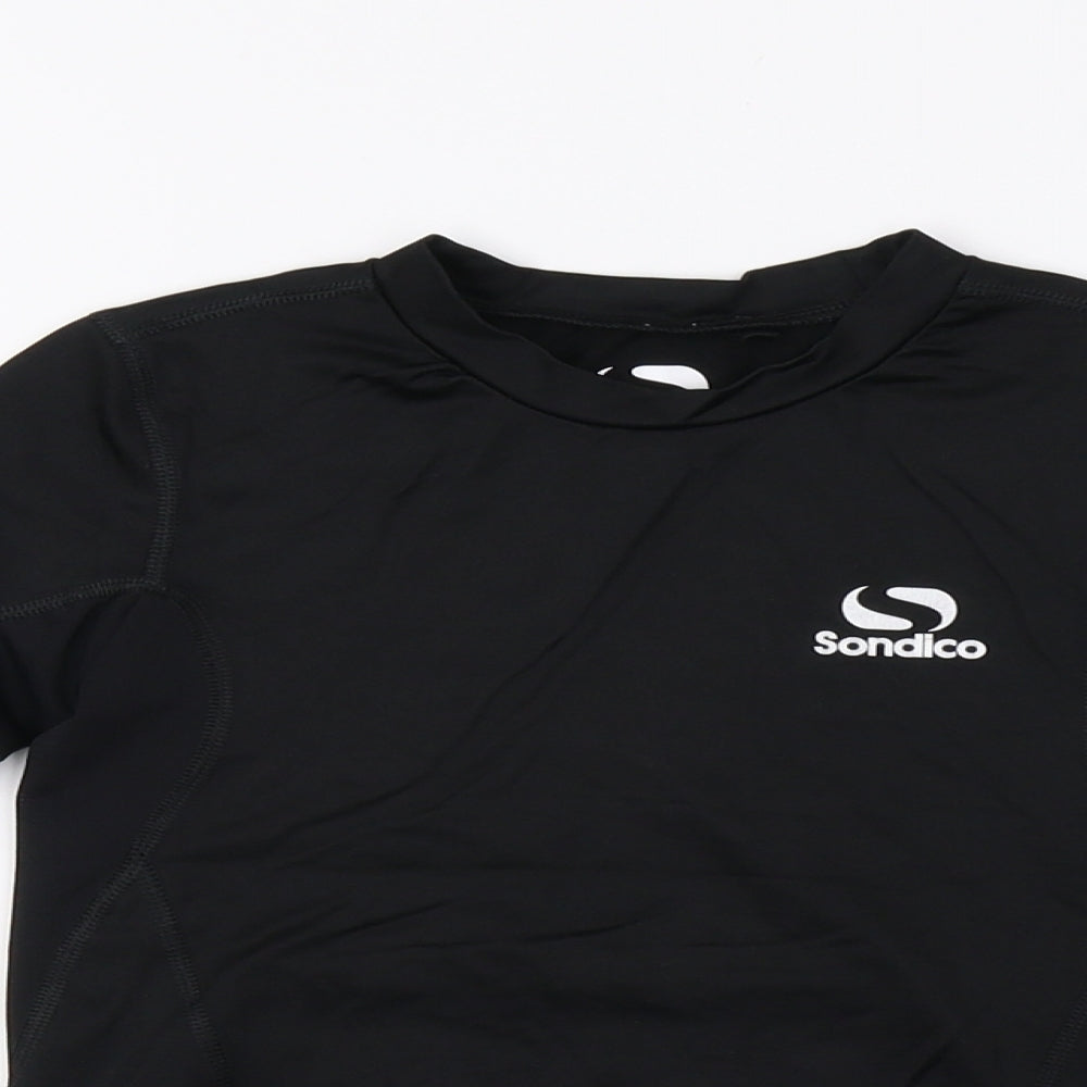 Sondico Boys Black   Jersey Polo Size 7-8 Years