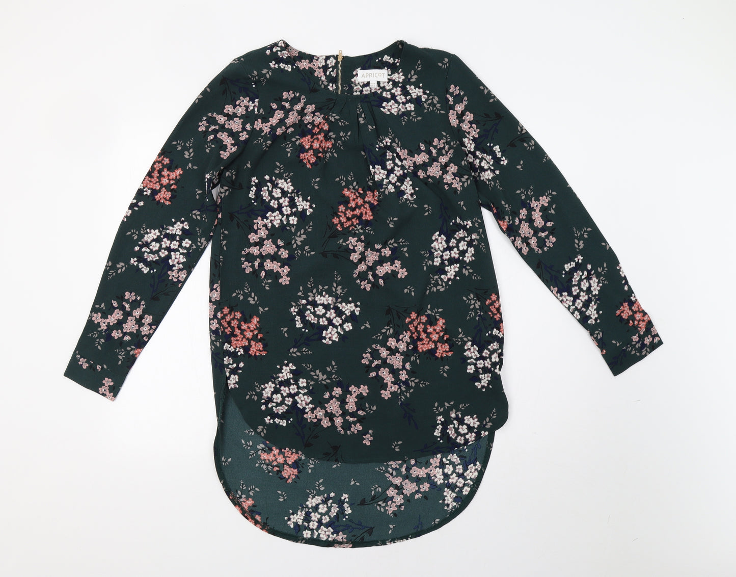 Apricot Womens Green Floral  Tunic Blouse Size 10
