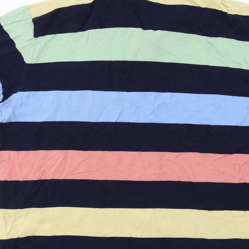 GANT Mens Multicoloured Striped   Polo Size 2XL