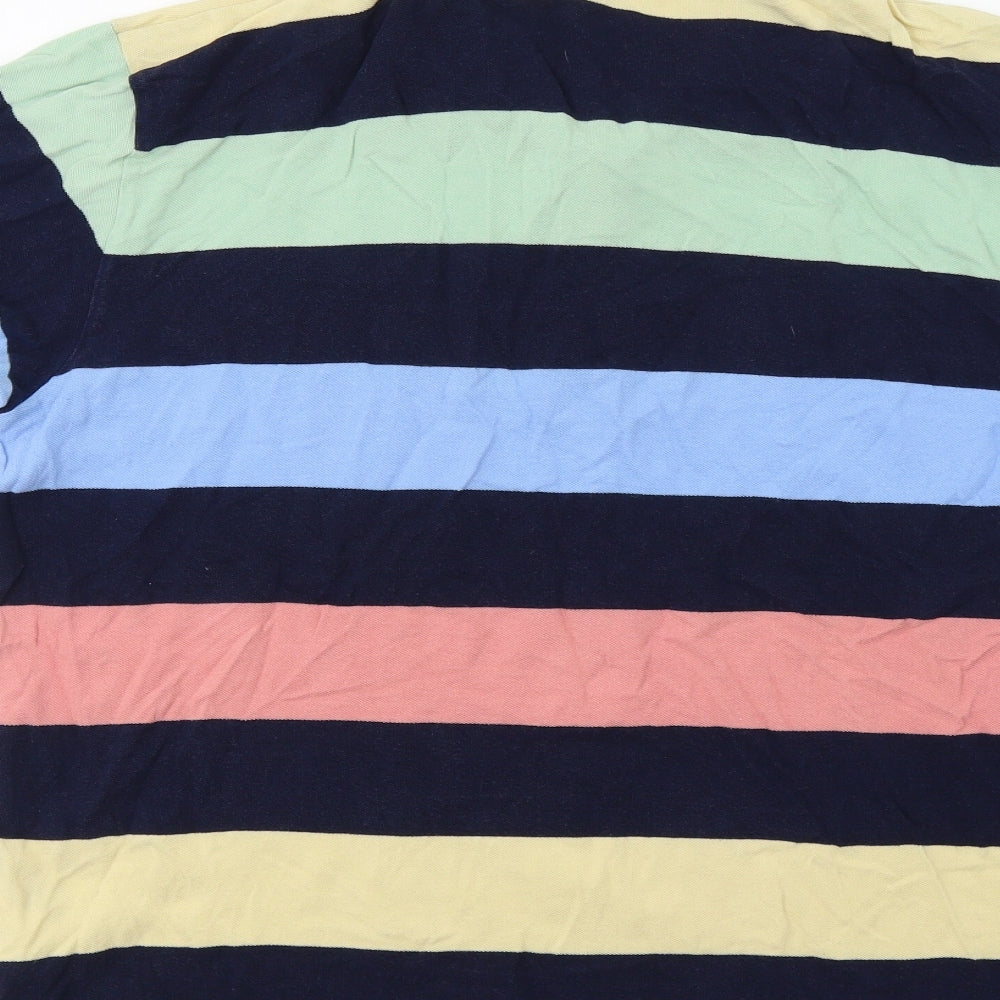 GANT Mens Multicoloured Striped   Polo Size 2XL