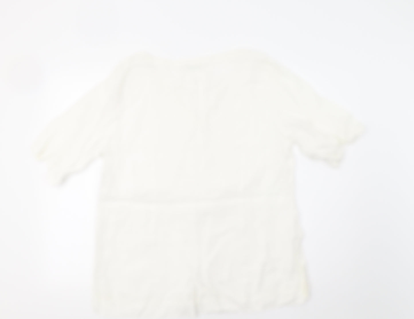 M&S Womens White   Basic Blouse Size L