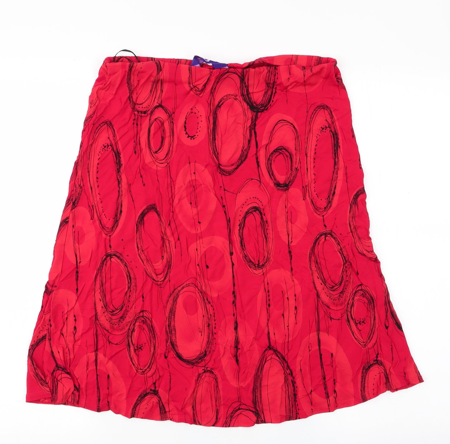 BDL by Debenhams Womens Red Floral  A-Line Skirt Size 16