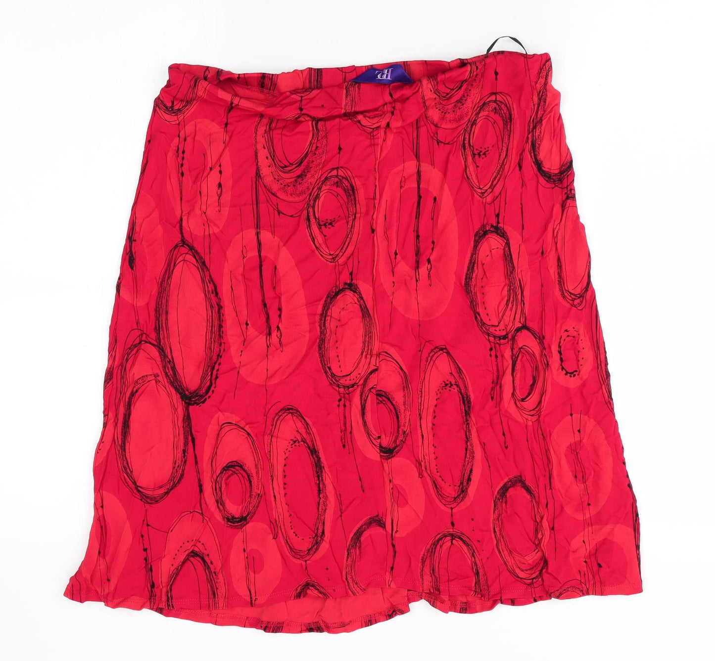 BDL by Debenhams Womens Red Floral  A-Line Skirt Size 16