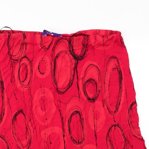 BDL by Debenhams Womens Red Floral  A-Line Skirt Size 16