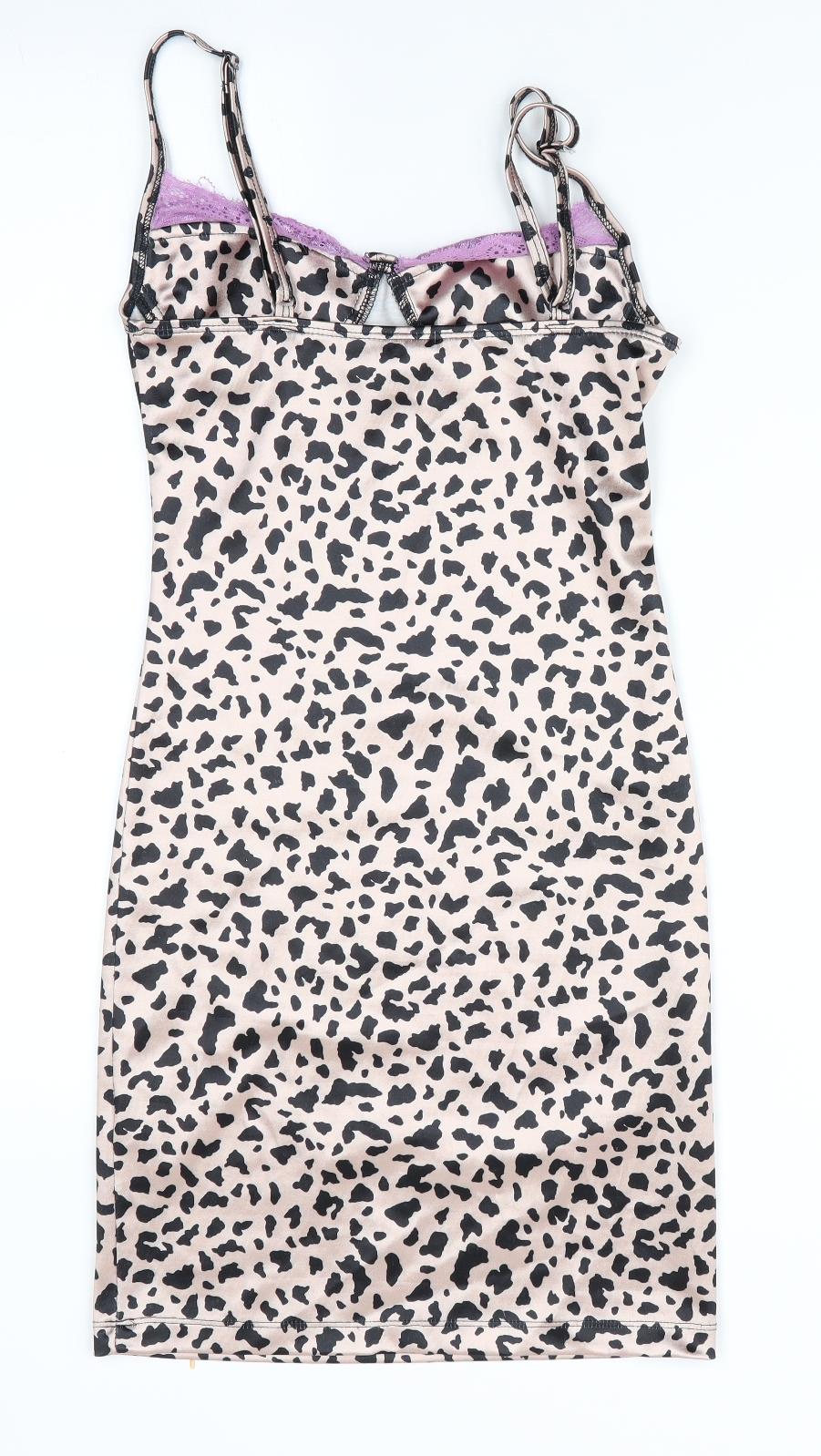 Motel Womens Beige Animal Print  Bodycon  Size XS
