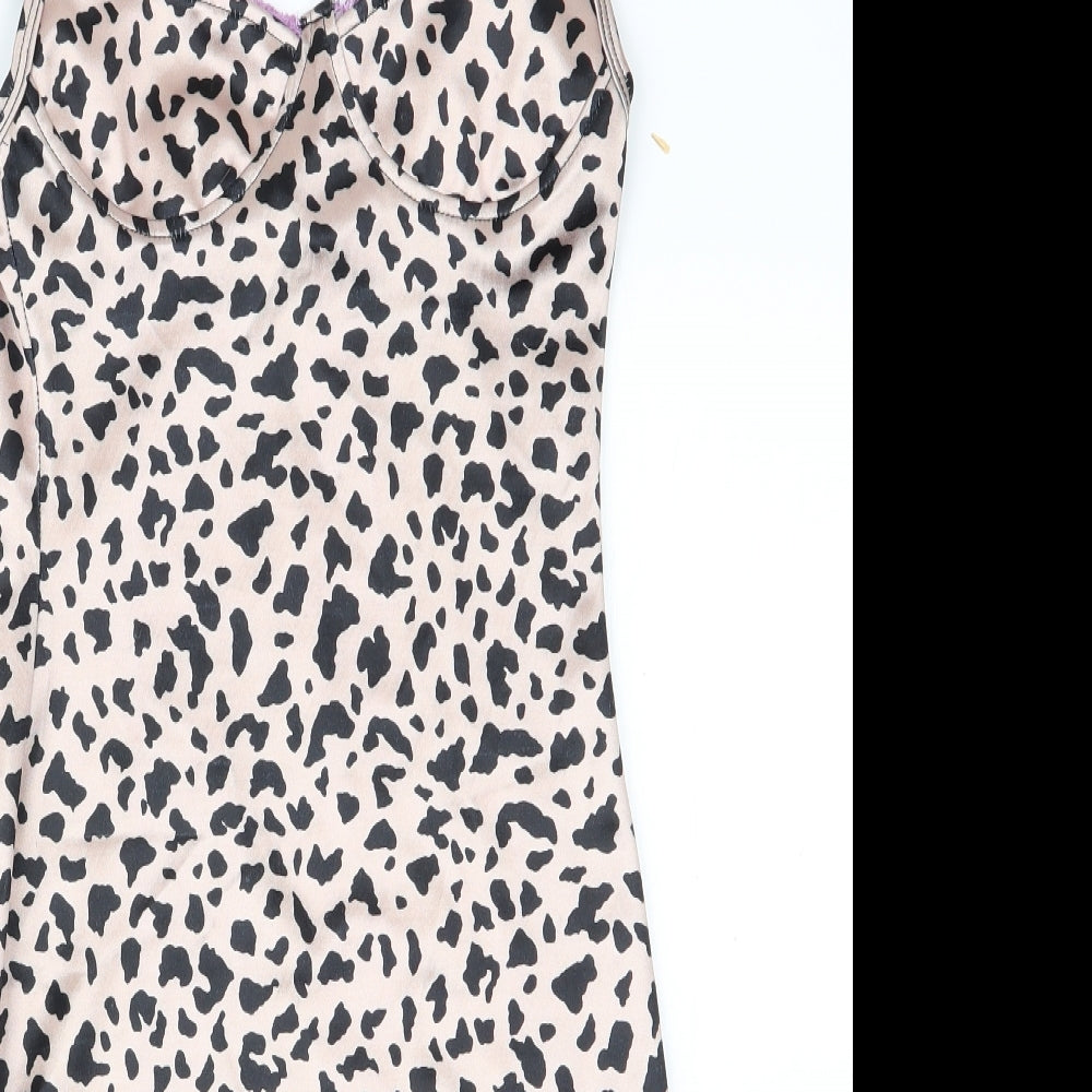 Motel Womens Beige Animal Print  Bodycon  Size XS