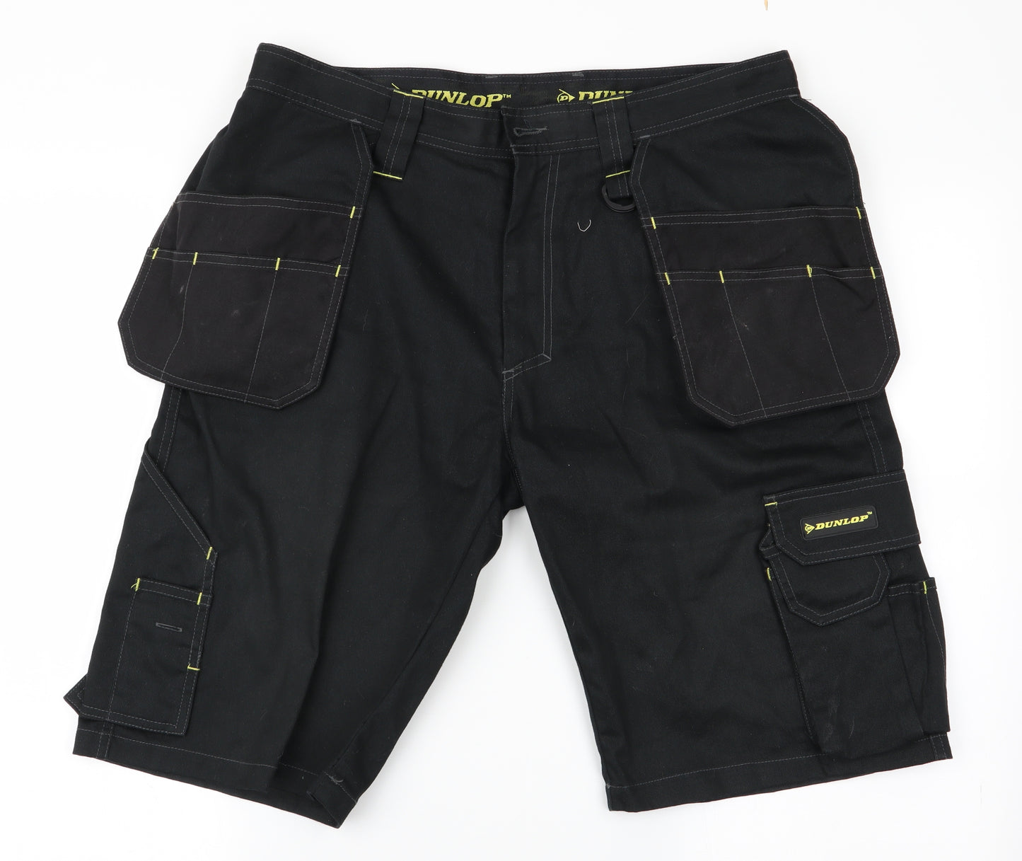 Dunlop Mens Black   Cargo Shorts Size 34 in - Workwear Shorts
