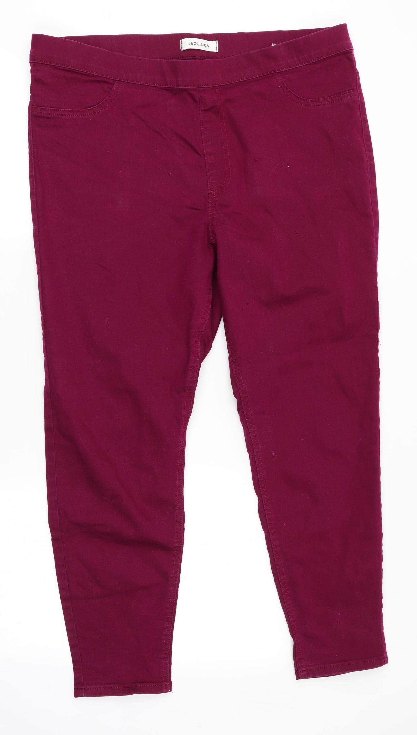 Marks and Spencer Womens Purple   Jegging Trousers Size 18 L25 in