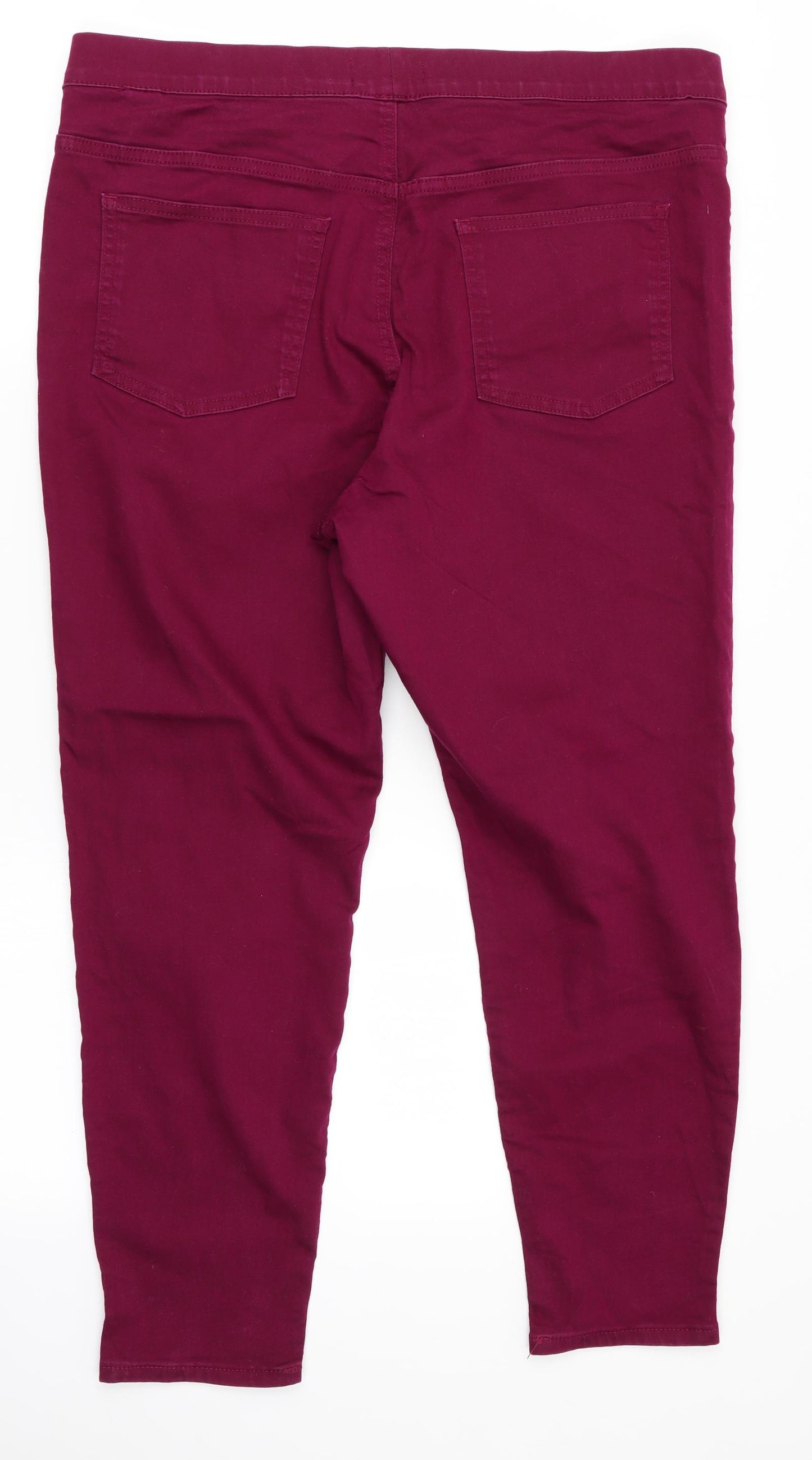 Marks and Spencer Womens Purple   Jegging Trousers Size 18 L25 in