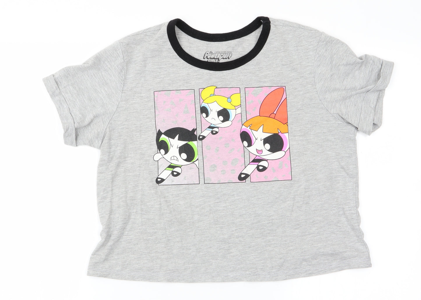 Powerpuff Girls Womens Grey Solid   Pyjama Top Size L