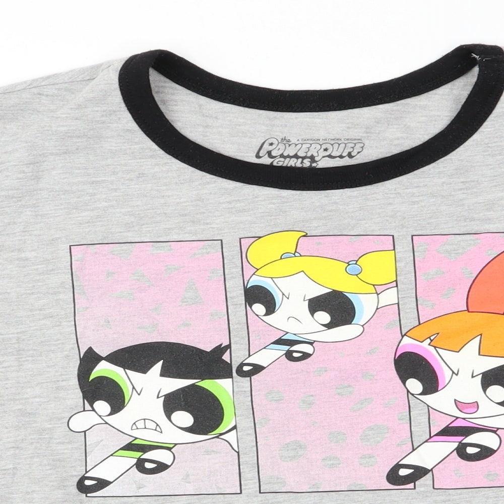 Powerpuff Girls Womens Grey Solid   Pyjama Top Size L