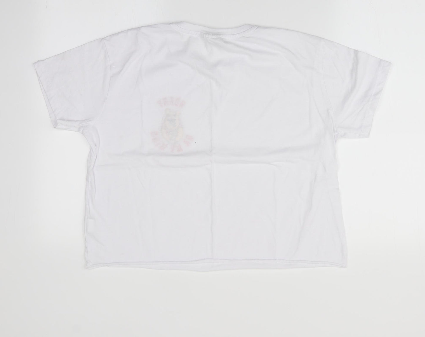 Disney at Primark Womens White Animal Print  Basic T-Shirt Size 10  - Honey on my mind